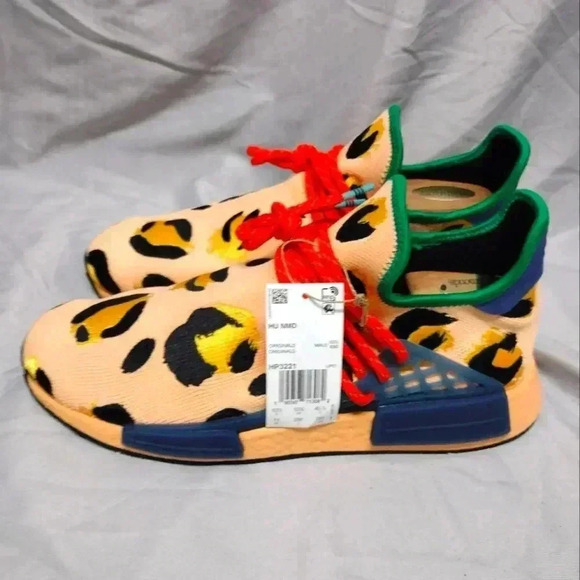 adidas Pharrell X NMD Human Race Animal Print Pulse Amber HP3221 Men's size 11 - Picture 4 of 8
